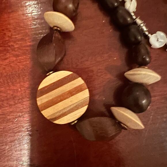 Mixed Lot Bracelet Beads Wood Boho Festival Gold Buttons Cross Earrings Bundle - Picture 8 of 12